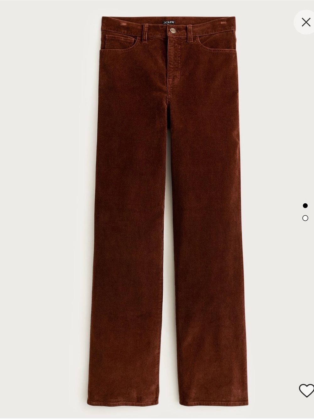 J Crew Slim Wide Pant in corduroy